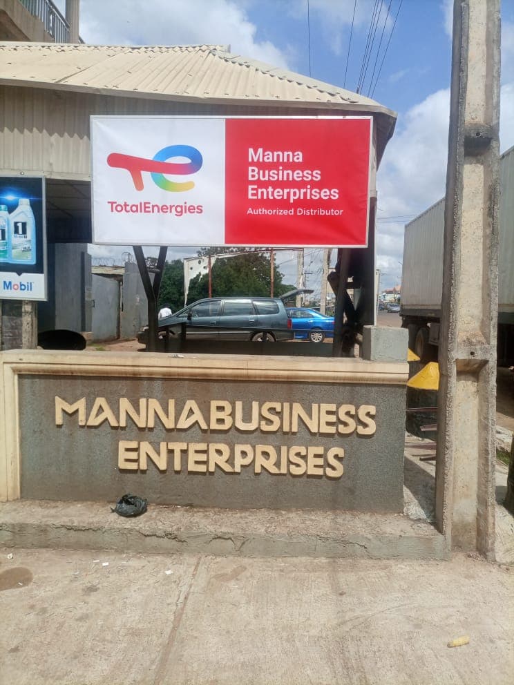 TotalEnergies — Authorised-distributor signboard.